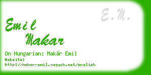 emil makar business card